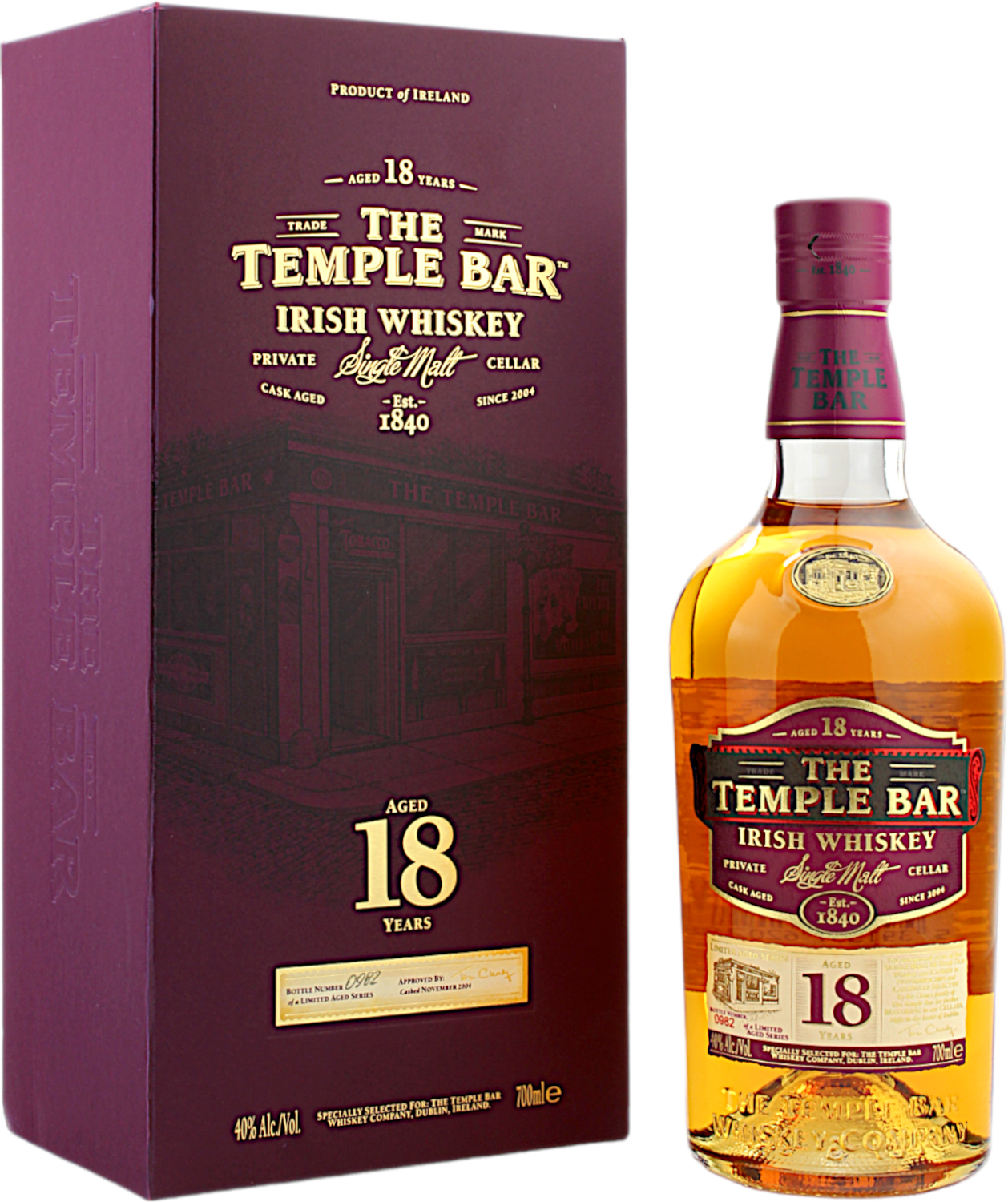 The Temple Bar 18 Jahre 40.0% 0,7l