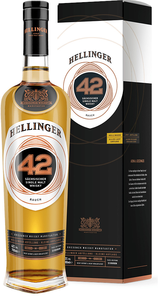 Hellinger 42 Rauch Single Malt Whisky (Deutschland) 46.0% 0,7l