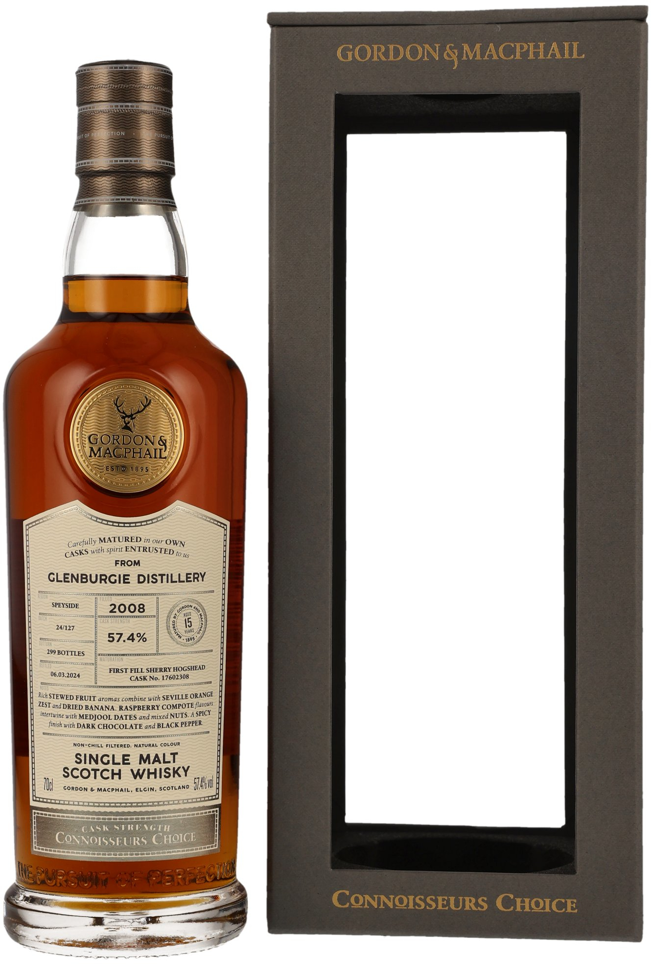 Glenburgie 15 Jahre 2008/2024 G&M Connoisseurs Choice Cask Strength 57.4% 0,7l Glenburgie 15 Jahre 2008/2024 G&M Connoisseurs Choice Cask Strength 57.4% 0,7l