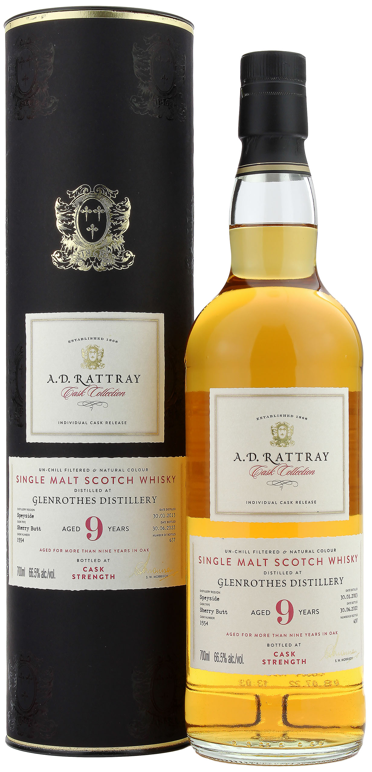 Glenrothes 9 Jahre 2013/2022 A.D. Rattray 66.5% 0,7l