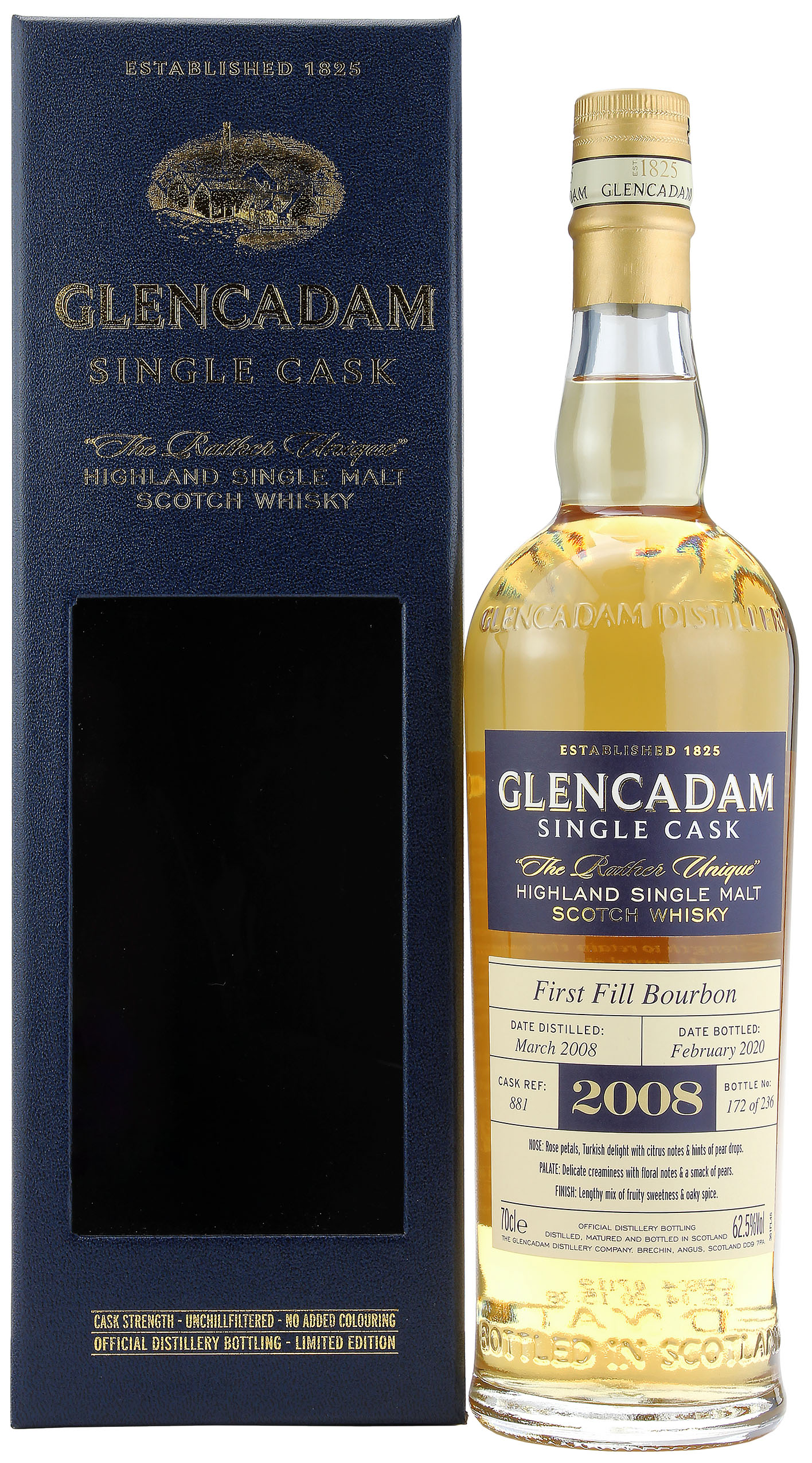Glencadam 11 Jahre 2008/2020 First Fill Bourbon Single Cask 62.5% 0,7l