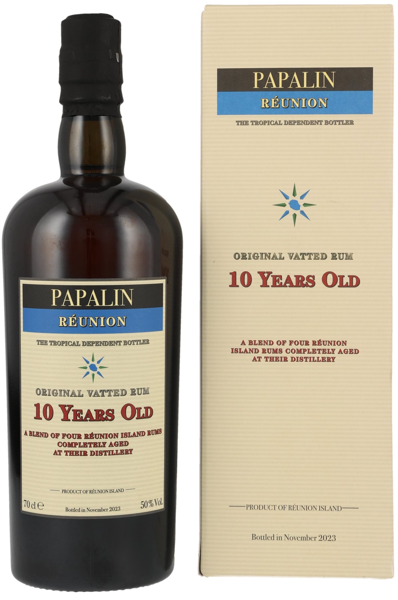 Papalin 10 Jahre 2023 Reunion Vatted Pot Still Rum 50.0% 0,7l