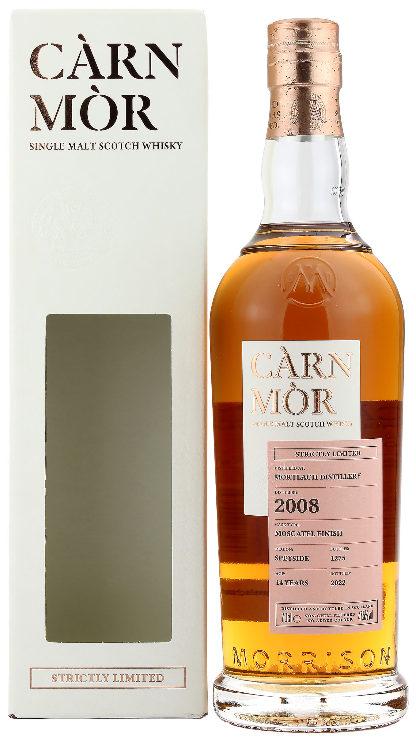 Mortlach 14 Jahre 2008/2022 Moscatel Cask Finish Strictly Limited Carn Mor 47.5% 0,7l