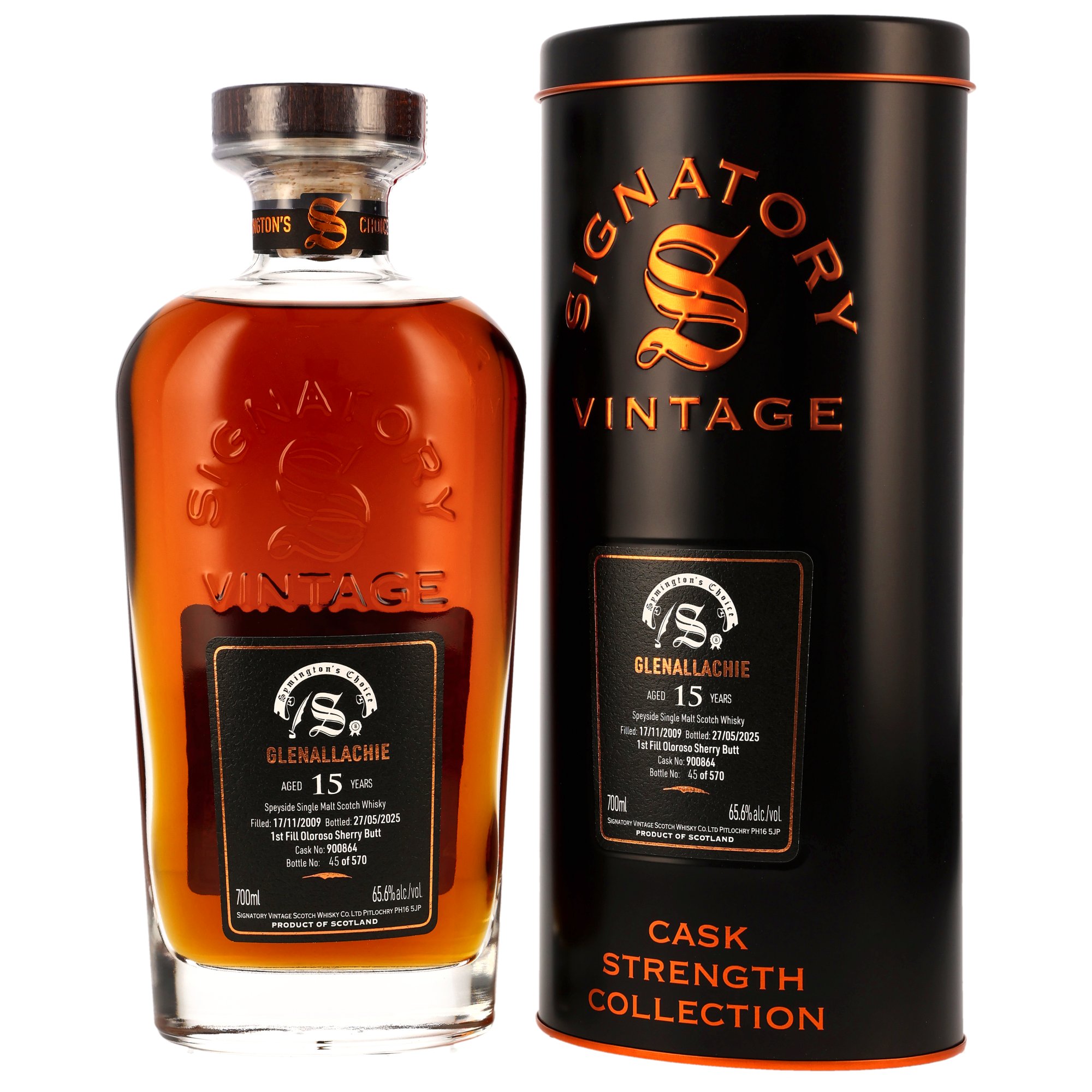 Glenallachie 15 Jahre 2009/2025 #900864 - Signatory Symingtons Choice 65.6% 0,7l