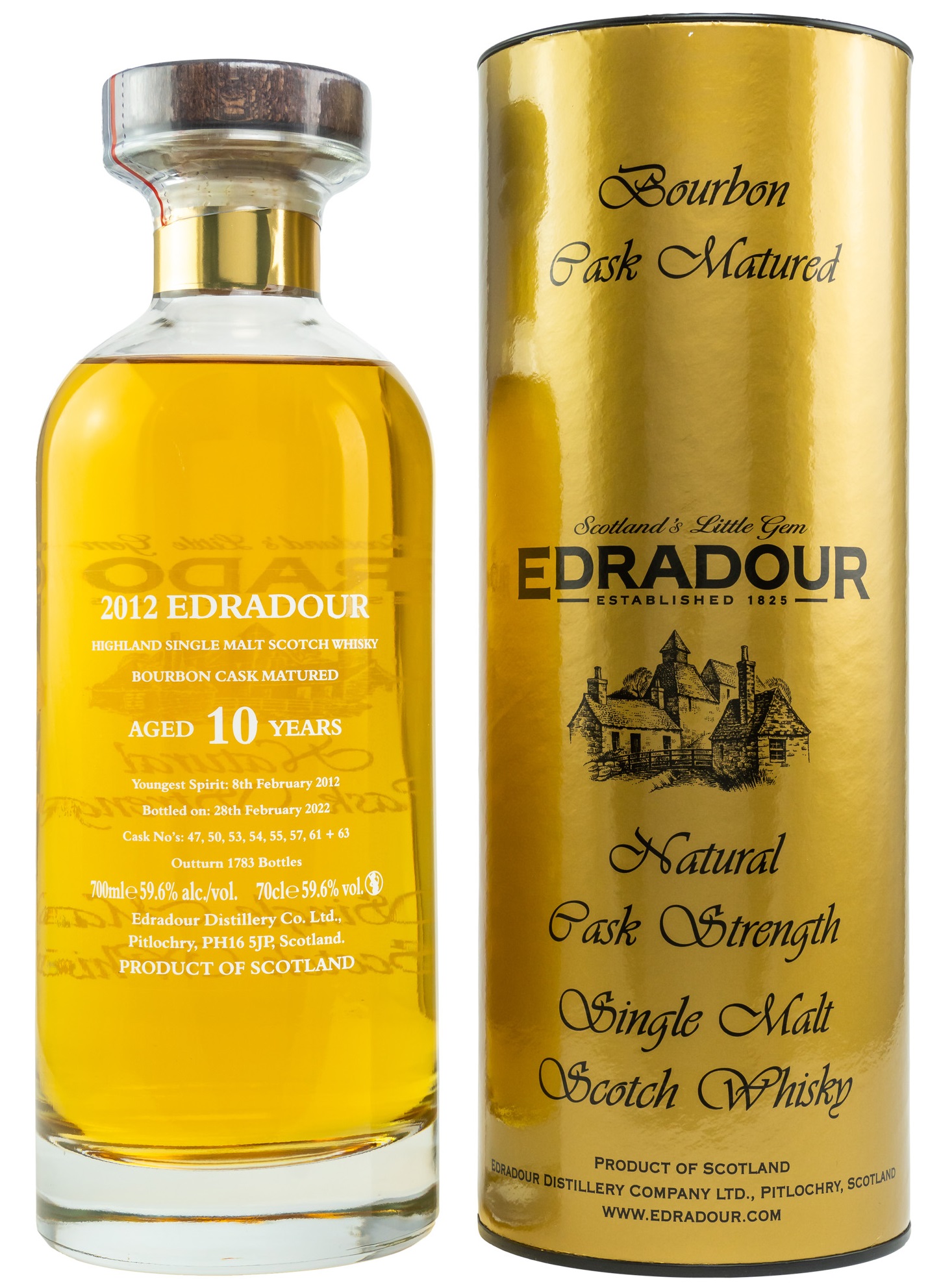 Edradour 10 Jahre Decanter Bourbon Cask 2012/2022 59.6% 0,7l