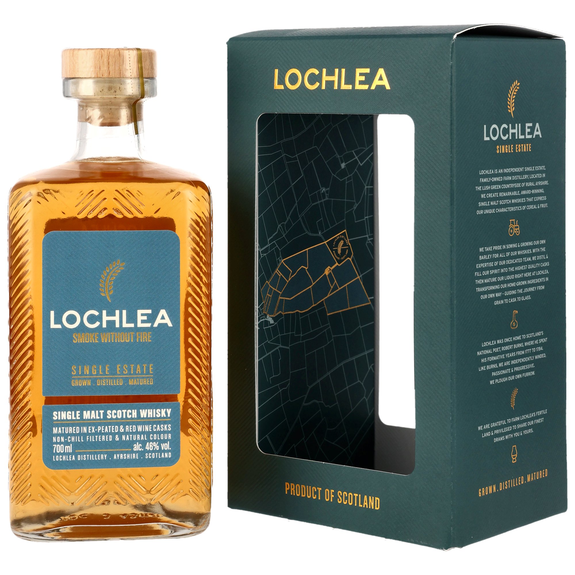 Lochlea Distillery Smoke Without Fire - Ex-Peated & Red Wine Casks 46.0% 0,7l