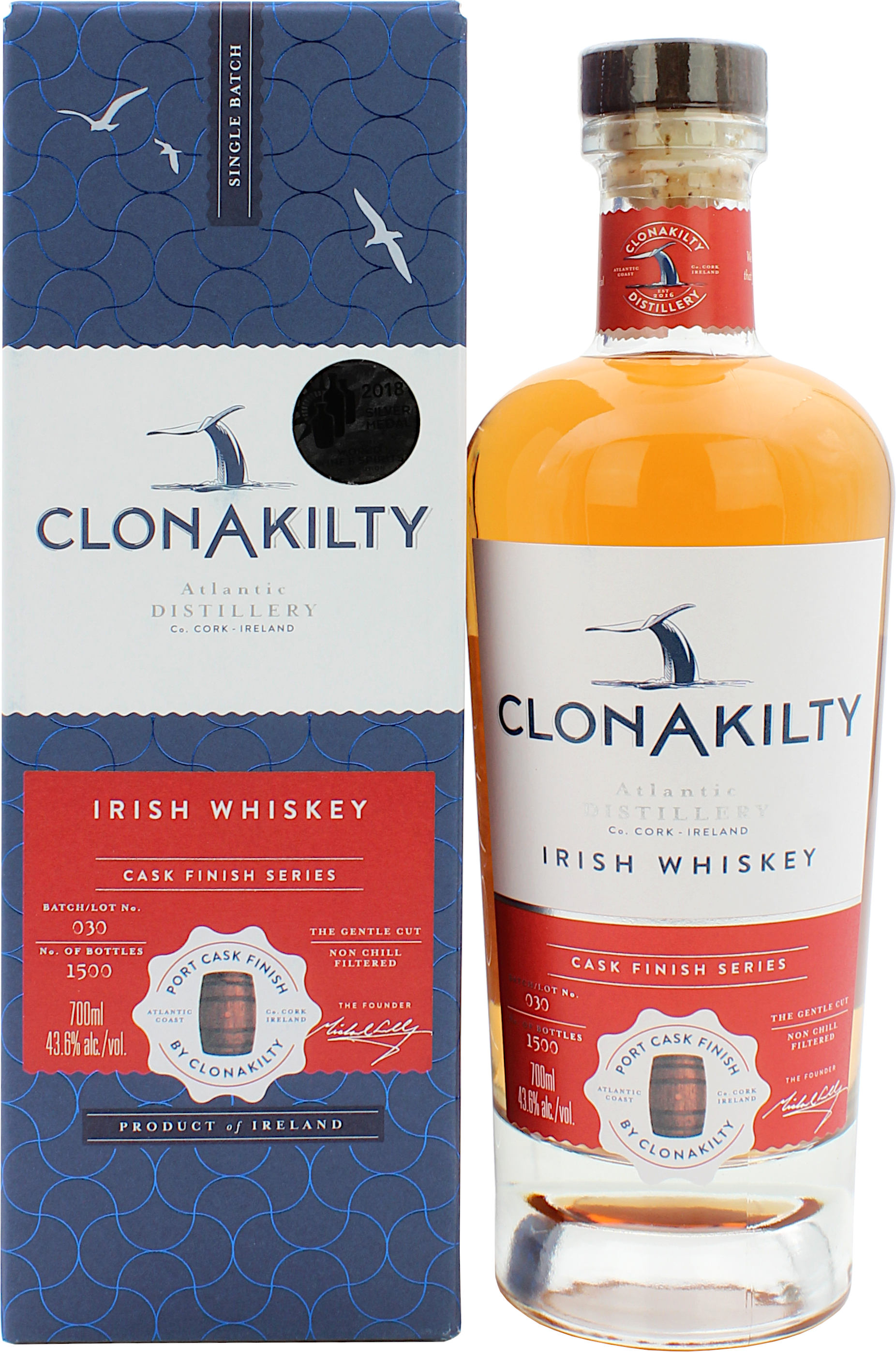 Clonakilty Irish Whiskey Port Cask 43.6% 0,7l