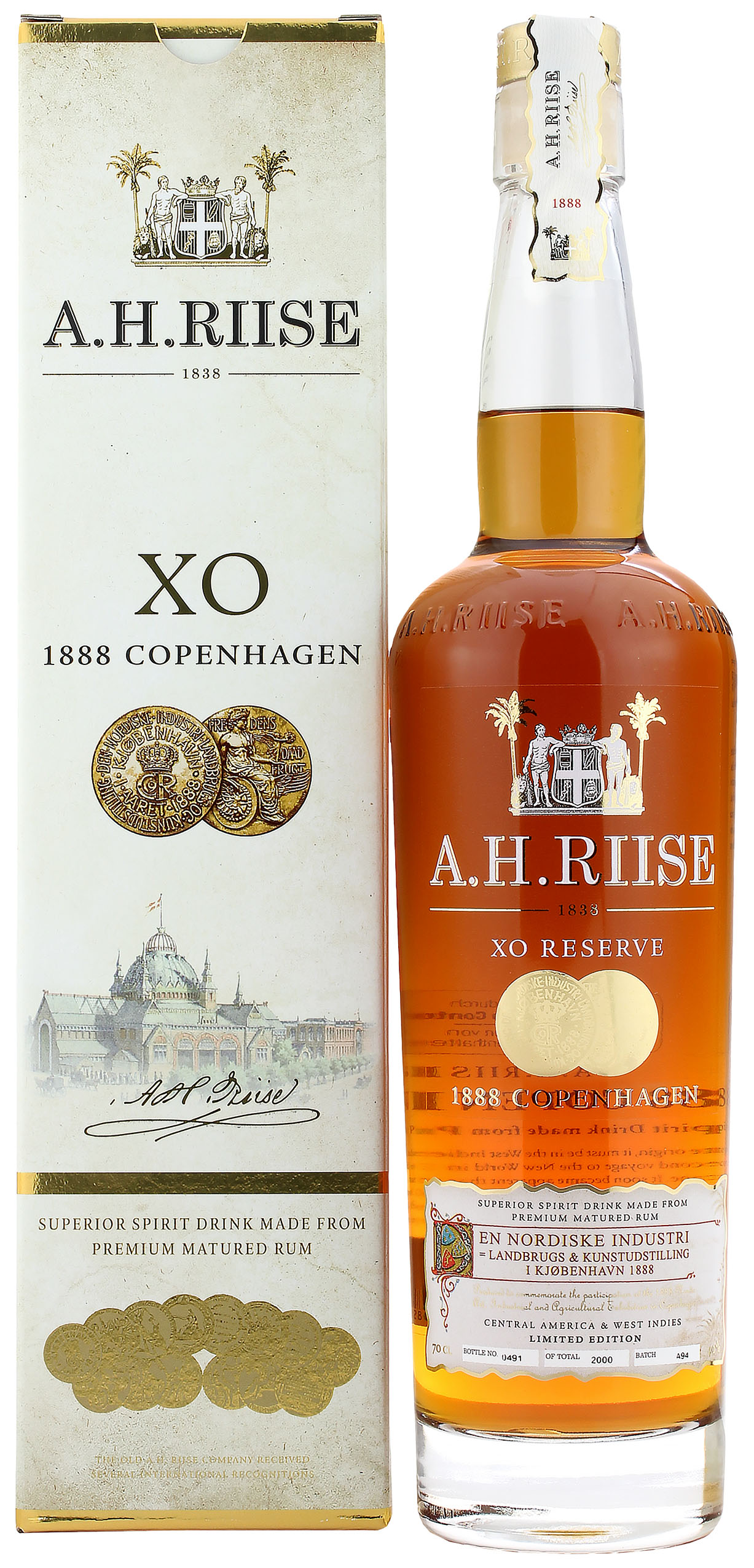 A.H. Riise XO 1888 Copenhagen Gold Medal Rum 40.0% 0,7l